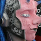 Airbrush stencil gears application example face Senjo Color TST1054