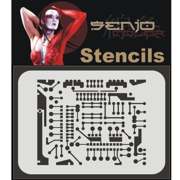 Airbrush stencil A5 - circuit board / printed circuit board