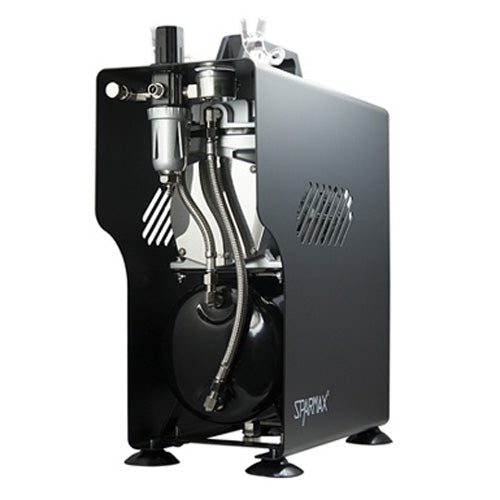 Airbrush Compressor 610H Plus from Sparmax in black case