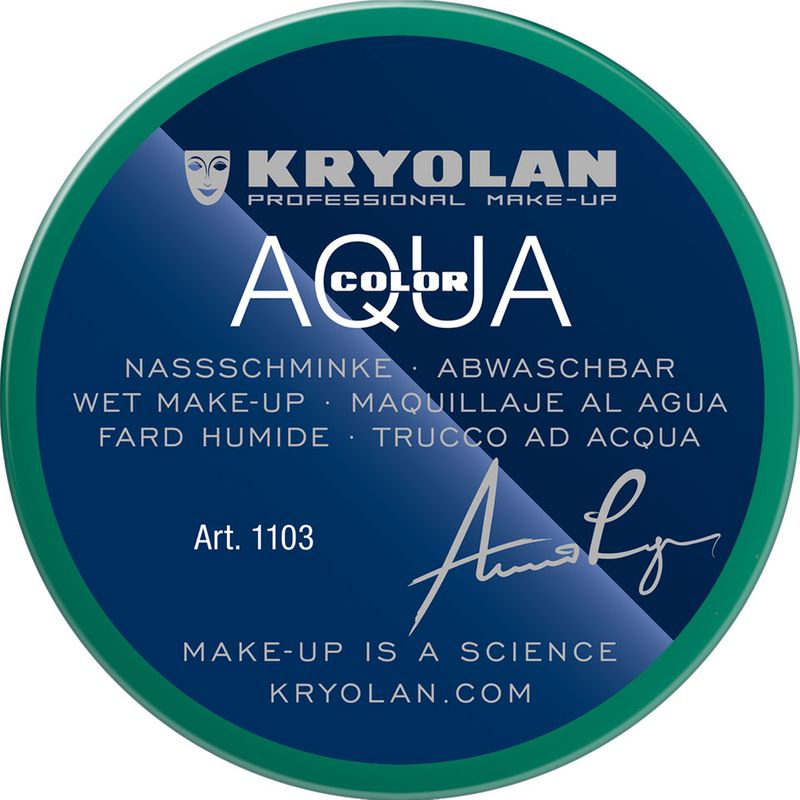 Aquacolor wet makeup tin 55ml Kryolan - green 42