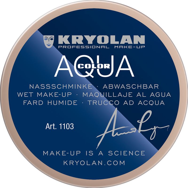 Aquacolor wet makeup tin 55ml Kryolan - 1W