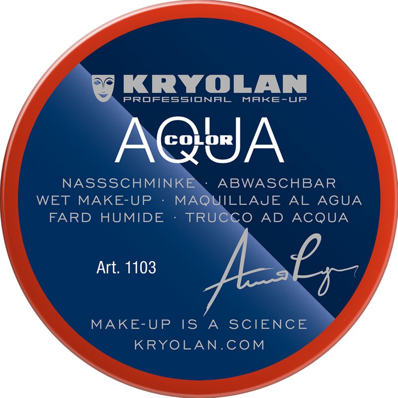Aquacolor wet makeup tin 55ml Kryolan - orange