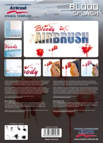 Blood Splash Airbrush Stencils