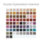 Kryolan Eye Shadow Compact Iridescent Color Chart
