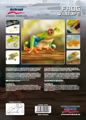 Frog Wildlife Airbrush Stencil