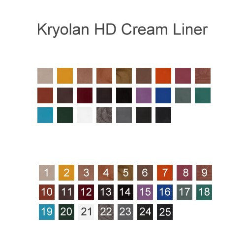 Kryolan HD Cream Liner Color Chart