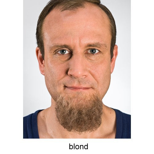 Chin beard long blond