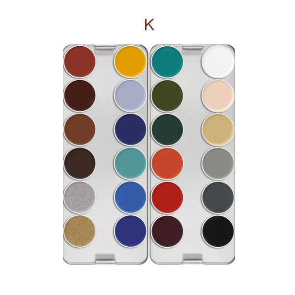 Kryolan Supracolor makeup palette 24 colors K