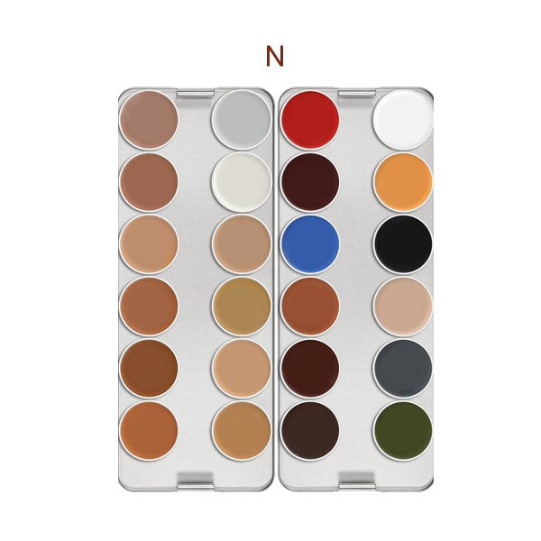 Kryolan Supracolor makeup palette 24 colors N