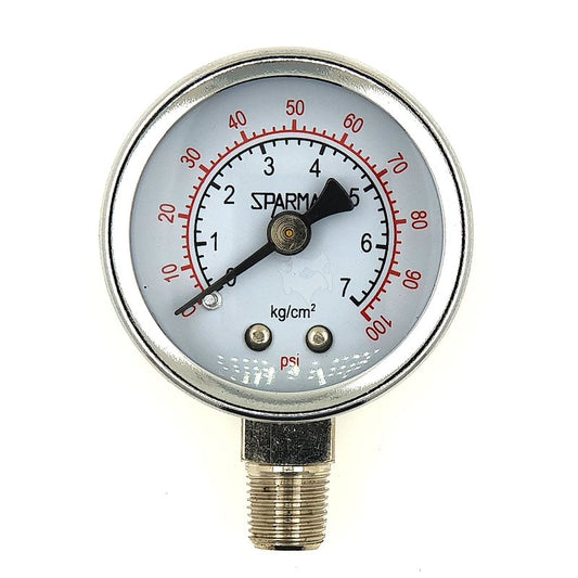 Pressure gauge 0-7 bar with 1/8 inch male Sparmax