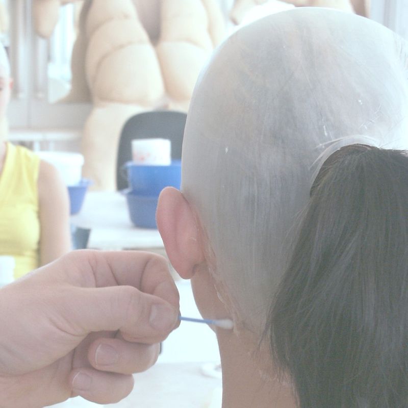 Application plastic bald head Senjo Color
