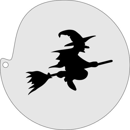 Stencil witch on broom Senjo Color