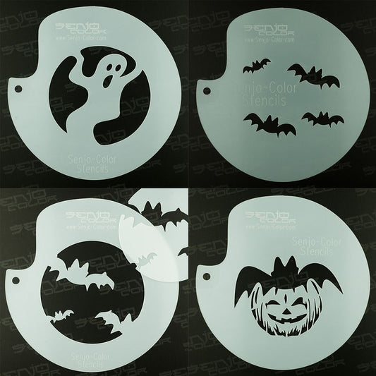 Halloween airbrush stencils set Senjo-Color 5 pieces 115mm