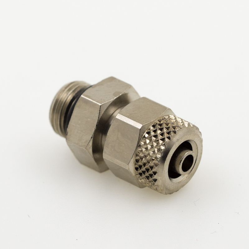 Hose connection 4/6 with 1/8 AG brass nickel-plated
