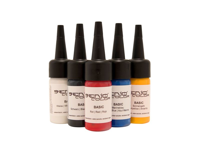 5 bottles of airbrush body painting color 15ml from Senjo Color