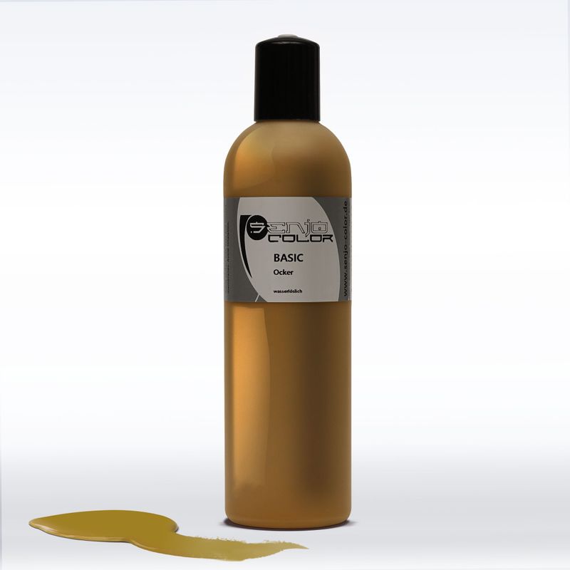 Airbrush body painting paint 250ml bottle ocher Senjo Color Basic 