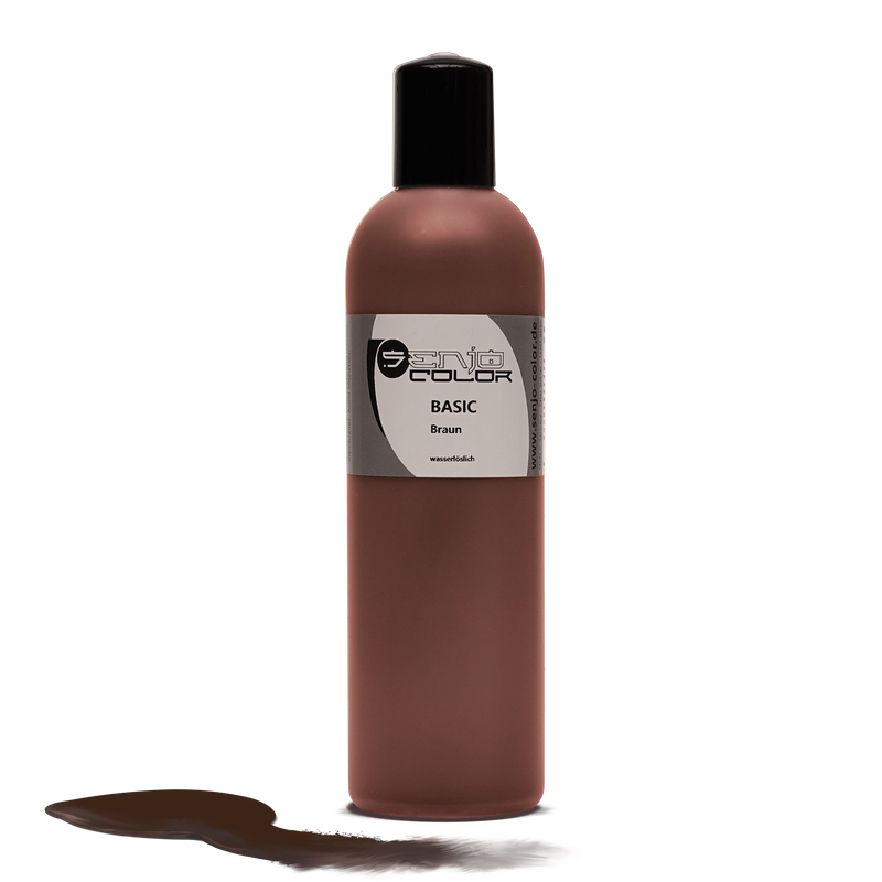 Airbrush body painting paint 250ml bottle Brown Senjo Color Basic 