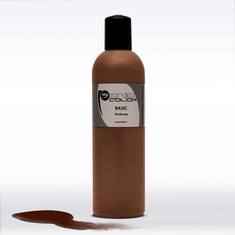 Airbrush body painting paint 250ml bottle red brown Senjo Color Basic 