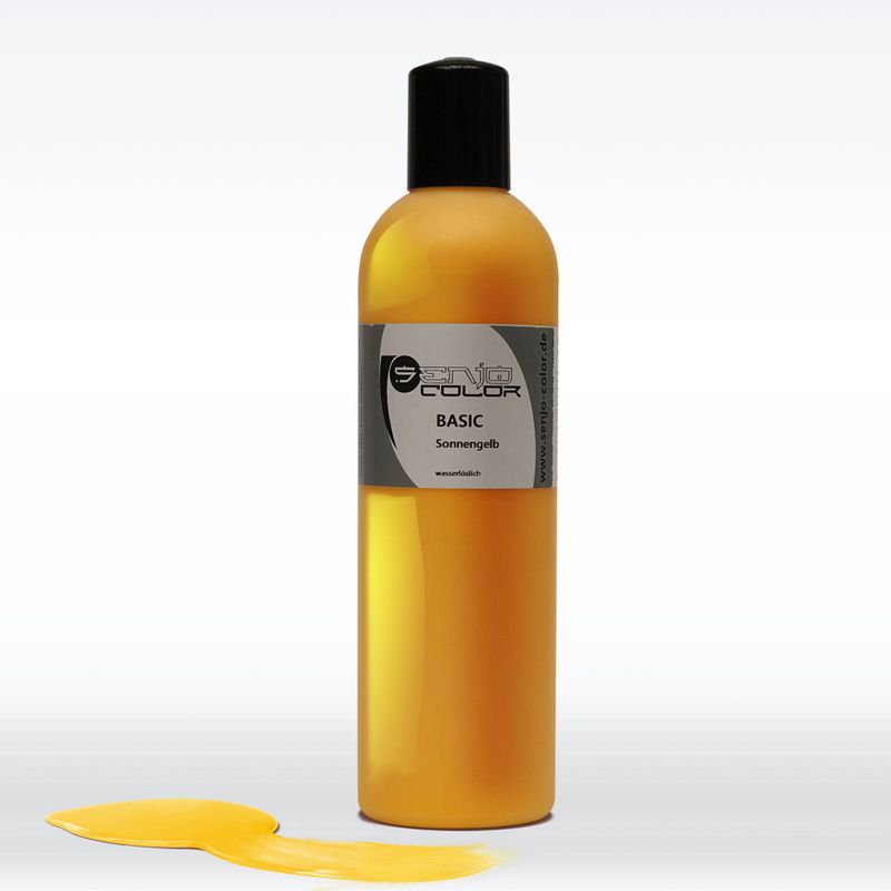 Airbrush body painting paint 250ml bottle sun yellow Senjo Color Basic 