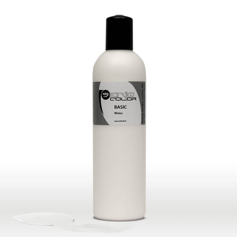 White airbrush body painting paint 250ml bottle Senjo Color Basic 