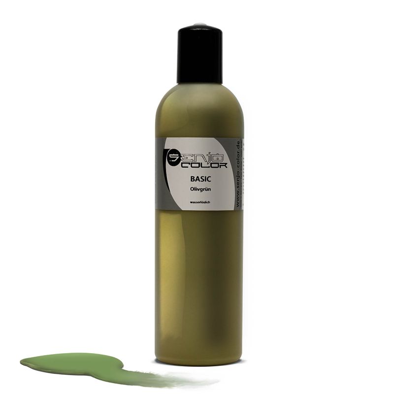 Airbrush body painting paint 250ml bottle olive green Senjo Color Basic 