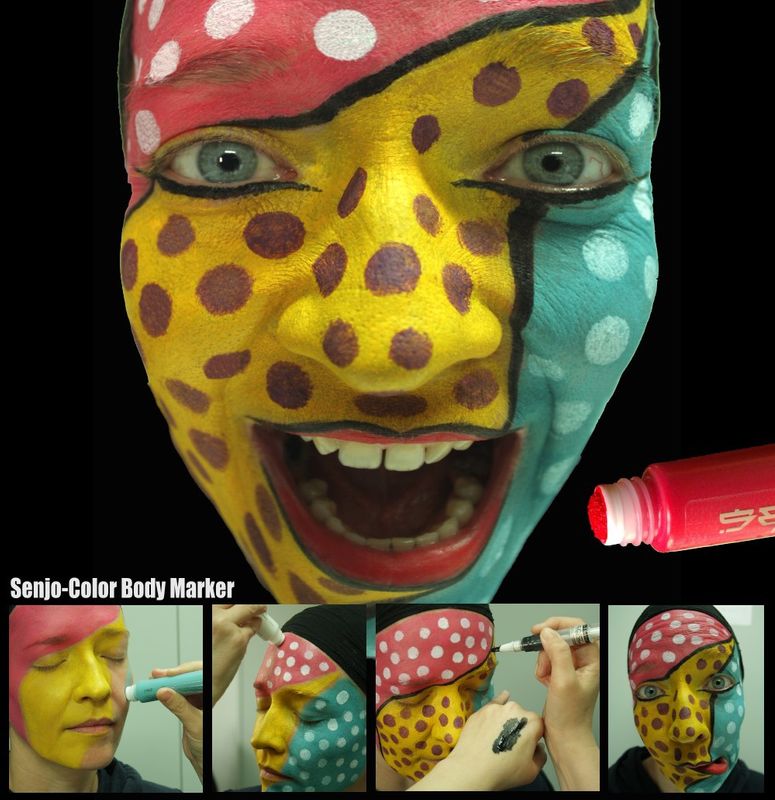 Senjo-Color Face & Body Painting Marker Application Example
