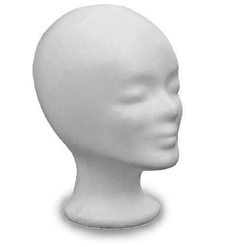 Styrofoam head white female