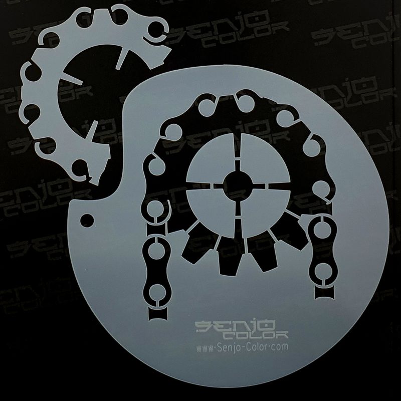 Template gears with chain 4 two-piece Senjo Color